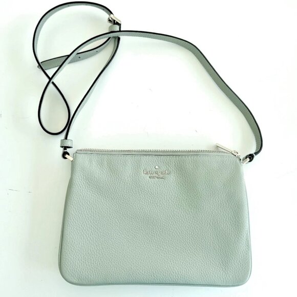 Kate Spade Jackson Triple Gusset Beach Glass Green Crossbody - Picture 1 of 13